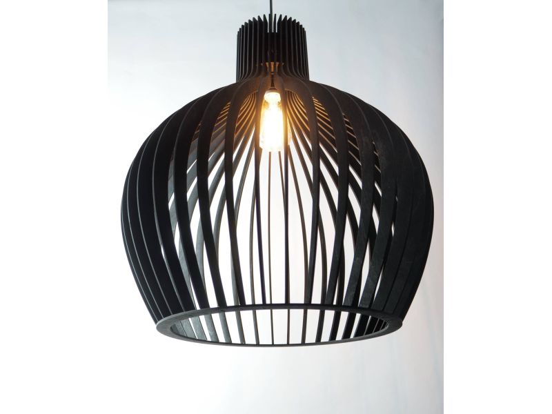 LAMPA WISZĄCA SUFITOWA RĘCZNIE ROBIONA DREWNIANA ŻYRANDOL EVEVO L0101