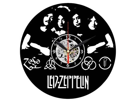 ZEGAR ŚCIENNY DEKORACYJNY NOWOCZESNY PŁYTA WINYLOWA VINYL NA PREZENT LED ZEPPELIN EVEVO