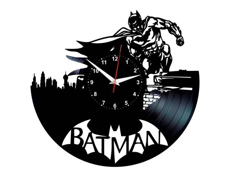 BATMAN ZEGAR ŚCIENNY DEKORACYJNY NOWOCZESNY PŁYTA WINYLOWA VINYL NA PREZENT EVEVO