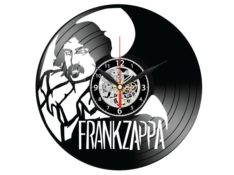 FRANK ZAPPA ZEGAR ŚCIENNY DEKORACYJNY NOWOCZESNY PŁYTA WINYLOWA WINYL NA PREZENT EVEVO EVEVO.PL W1255