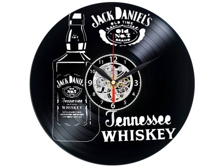 JACK DANIEL'S ZEGAR ŚCIENNY DEKORACYJNY NOWOCZESNY PŁYTA WINYLOWA WINYL NA PREZENT EVEVO EVEVO.PL W1293