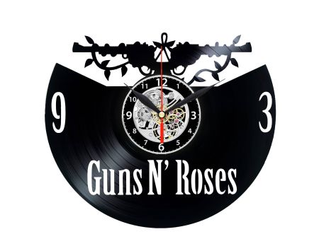 GUNS N ROSES ZEGAR ŚCIENNY DEKORACYJNY NOWOCZESNY PŁYTA WINYLOWA WINYL NA PREZENT EVEVO EVEVO.PL W1327