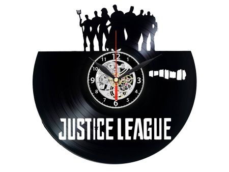 JUSTICE LEAGUE ZEGAR ŚCIENNY DEKORACYJNY NOWOCZESNY PŁYTA WINYLOWA WINYL NA PREZENT EVEVO EVEVO.PL W1336