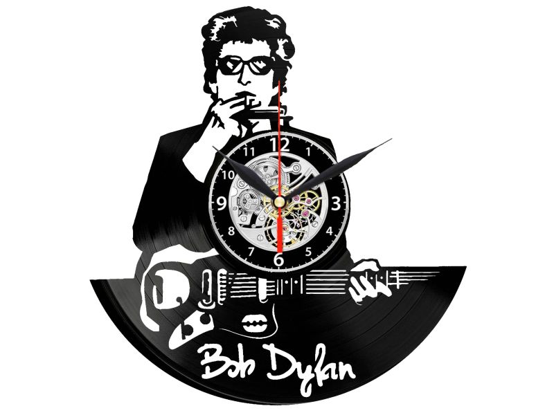 BOB DYLAN ZEGAR ŚCIENNY DEKORACYJNY NOWOCZESNY PŁYTA WINYLOWA WINYL NA PREZENT EVEVO EVEVO.PL