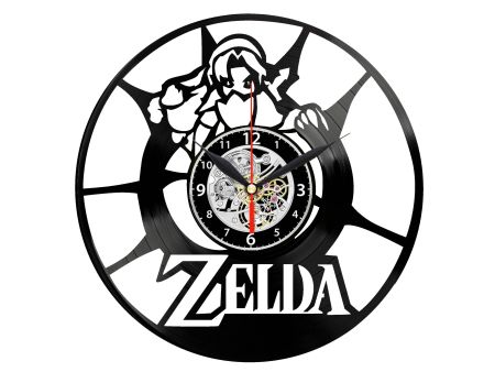 ZELDA ZEGAR ŚCIENNY DEKORACYJNY NOWOCZESNY PŁYTA WINYLOWA WINYL NA PREZENT EVEVO EVEVO.PL