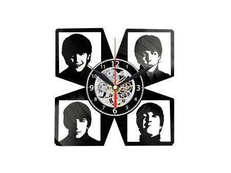 Liverpool Rock Band ZEGAR ŚCIENNY DEKORACYJNY NOWOCZESNY PŁYTA WINYLOWA WINYL NA PREZENT EVEVO EVEVO.PL