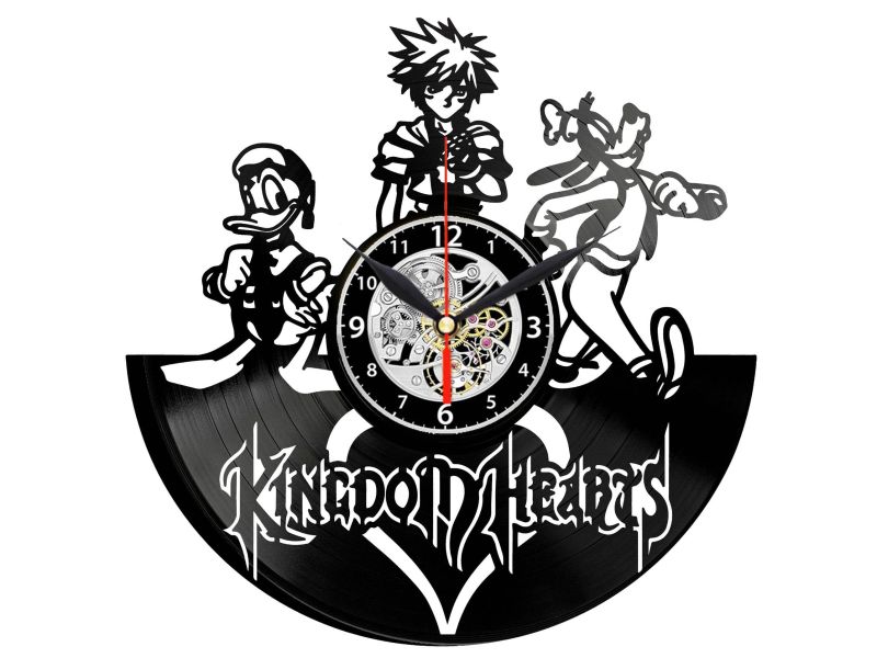 KINGDOM HEARTS  ZEGAR ŚCIENNY DEKORACYJNY NOWOCZESNY PŁYTA WINYLOWA WINYL NA PREZENT EVEVO EVEVO.PL