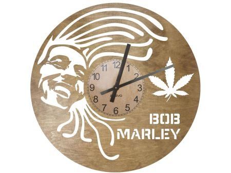 Bob Marley Zegar Ścienny Drewniany