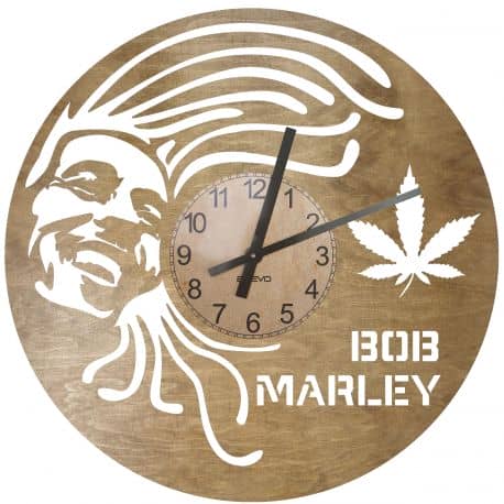 Bob Marley Zegar Ścienny Drewniany