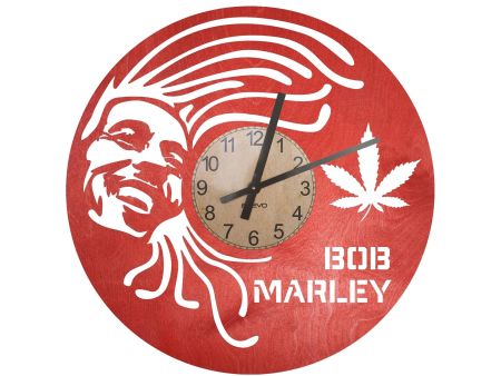 Bob Marley Zegar Ścienny Drewniany