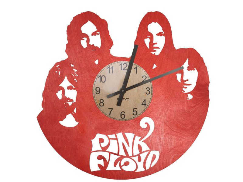 Pink Floyd Zegar Ścienny Drewniany