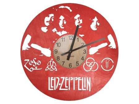 Led Zeppelin Zegar Ścienny Drewniany