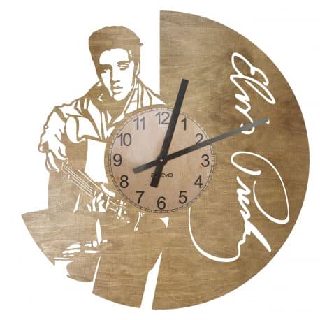 Elvis Presley Zegar Ścienny Drewniany