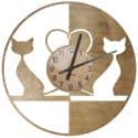 Kot Koty Prezesa Zegar Ścienny Drewniany Dekoracyjny Nowoczesny na Prezent 109 Kolorów