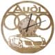 Audi Zegar Ścienny Drewniany