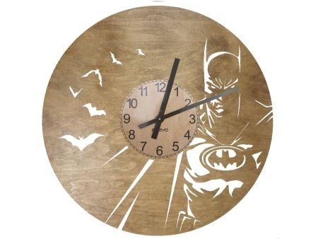 Batman Love Zegar Ścienny Drewniany Dekoracyjny Nowoczesny na Prezent 3 Kolory
