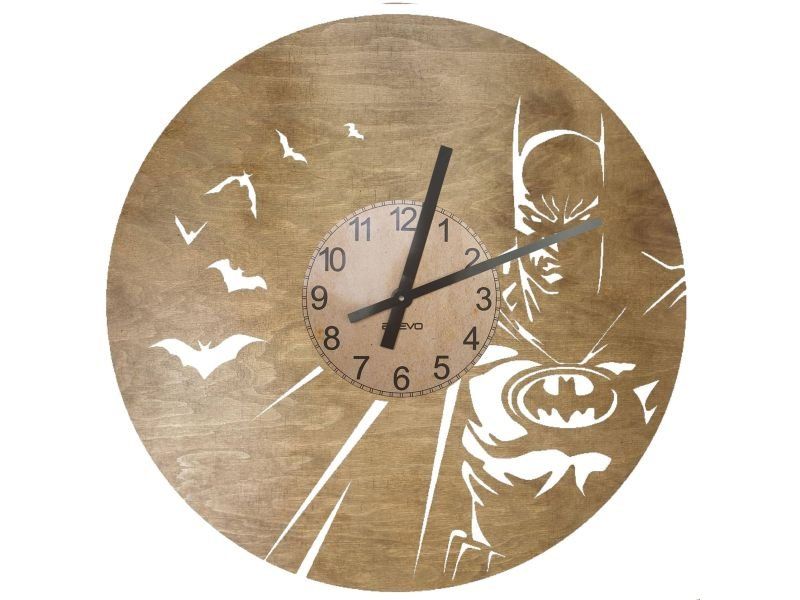 Batman Love Zegar Ścienny Drewniany Dekoracyjny Nowoczesny na Prezent 3 Kolory