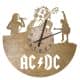 ACDC Zegar Ścienny Drewniany