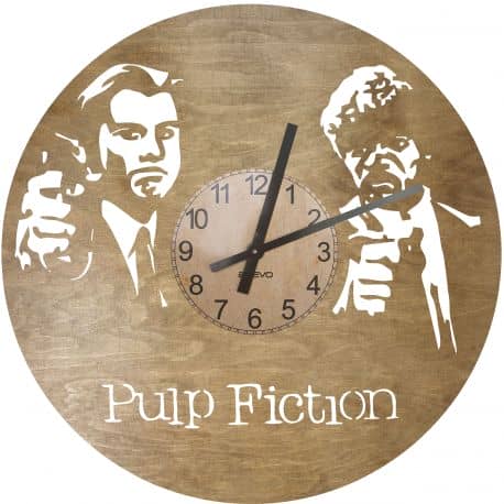 Pulp Fiction Zegar Ścienny Drewniany