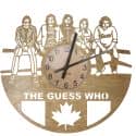 The Guess Who Zegar Ścienny Drewniany Dekoracyjny Nowoczesny na Prezent 109 Kolorów