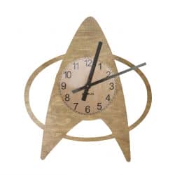 Star Trek Zegar Ścienny Drewniany