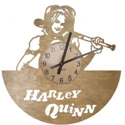 Harley Quinn Zegar Ścienny Drewniany