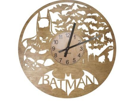 Batman Zegar Ścienny Drewniany Dekoracyjny Nowoczesny na Prezent 3 Kolory