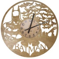 Batman Zegar Ścienny Drewniany