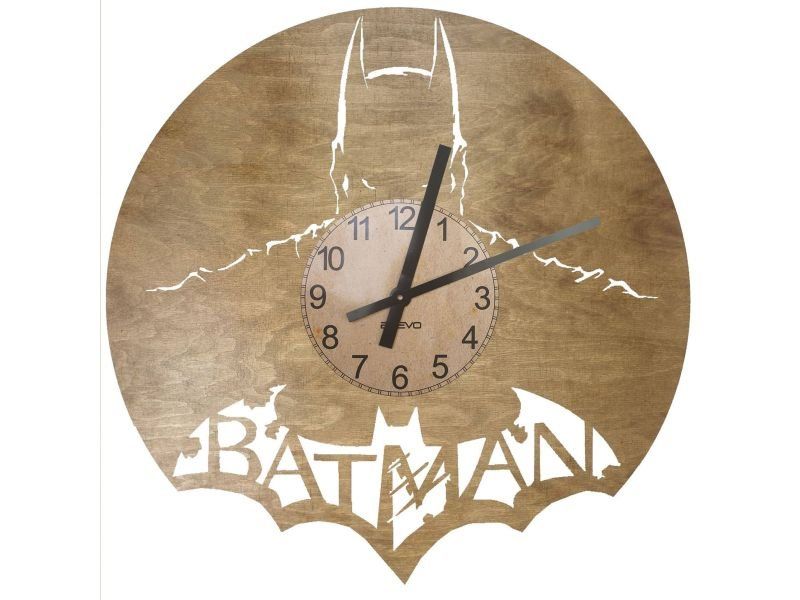Batman Zegar Ścienny Drewniany Dekoracyjny Nowoczesny na Prezent 3 Kolory