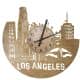 City Los Angeles Zegar Ścienny Drewniany Dekoracyjny Nowoczesny na Prezent 109 Kolorów
