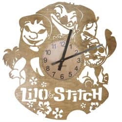 Lilo and Stitch Zegar Ścienny Drewniany Dekoracyjny Nowoczesny na Prezent 
109 Kolorów