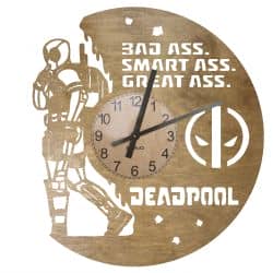 Deadpool Zegar Ścienny Drewniany Dekoracyjny Nowoczesny na Prezent 
109 Kolorów