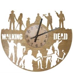 Walking Dead Zegar Ścienny Drewniany Dekoracyjny Nowoczesny na Prezent 109 Kolorów