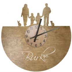 The Burkes Zegar Ścienny Drewniany Dekoracyjny Nowoczesny na Prezent 109 Kolorów