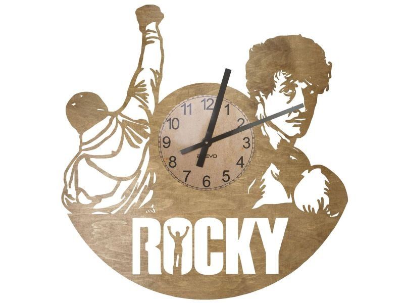Rocky Zegar Ścienny Drewniany Dekoracyjny Nowoczesny na Prezent 3 Kolory