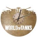 WORLD OF TANKS Zegar Ścienny Drewniany Dekoracyjny Nowoczesny na Prezent 109 Kolorów