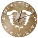 Znak Zodiaku Bliźnięta Zegar Ścienny Drewniany Dekoracyjny Nowoczesny na Prezent 109 Kolorów