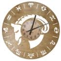Znak Zodiaku Koziorożec Zegar Ścienny Drewniany Dekoracyjny Nowoczesny na Prezent 109 Kolorów
