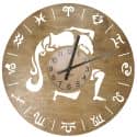 Znak Zodiaku Wodnik Zegar Ścienny Drewniany Dekoracyjny Nowoczesny na Prezent 109 Kolorów