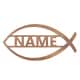 Ryba Twoje Imię Dekoracja Drewniana Dla Niej lub Dla Niego na Prezent 109 Kolorów do Wyboru