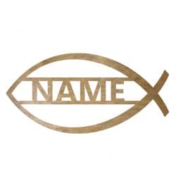 Ryba Twoje Imię Dekoracja Drewniana Dla Niej lub Dla Niego na Prezent 109 Kolorów do Wyboru