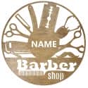 Barber Shop Twoja Nazwa Dekoracja Drewniana Ścienna Dla Niej lub Dla Niego na Prezent 109 Kolorów do Wyboru