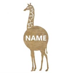 Żyrafa Twoje Imię Dekoracja Drewniana Dla Niej lub Dla Niego na Prezent 109 Kolorów do Wyboru