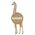 Żyrafa Twoje Imię Dekoracja Drewniana Ścienna Dla Niej lub Dla Niego na Prezent 109 Kolorów do Wyboru