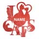 Koty Kot Twoje Imię Dekoracja Drewniana Dla Niej lub Dla Niego na Prezent 109 Kolorów do Wyboru