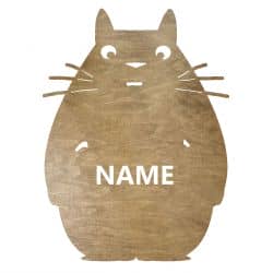 Totoro Twoje Imię Dekoracja Drewniana Dla Niej lub Dla Niego na Prezent 109 Kolorów do Wyboru
