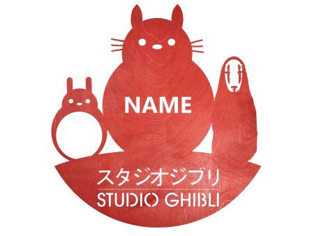 Studio Ghibli Twoje Imię Dekoracja Drewniana Dla Niej lub Dla Niego na Prezent 109 Kolorów do Wyboru