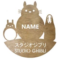 Studio Ghibli Twoje Imię Dekoracja Drewniana Dla Niej lub Dla Niego na Prezent 109 Kolorów do Wyboru