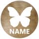 Motyl Twoje Imie Dekoracja Drewniana Dla Niej lub Dla Niego na Prezent 109 Kolorów do Wyboru
