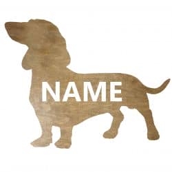 Pies Jamnik Twoje Imie Dekoracja Drewniana Ścienna Dla Niej lub Dla Niego na Prezent 109 Kolorów do Wyboru